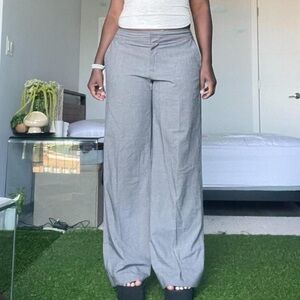 Liz Claiborne Charcoal Wide-Leg Pants